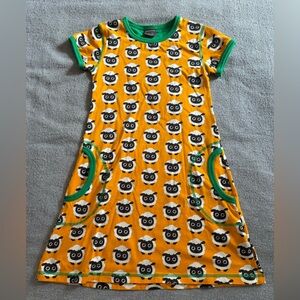Maxomorra Yellow Sheep Dress Size 7/8